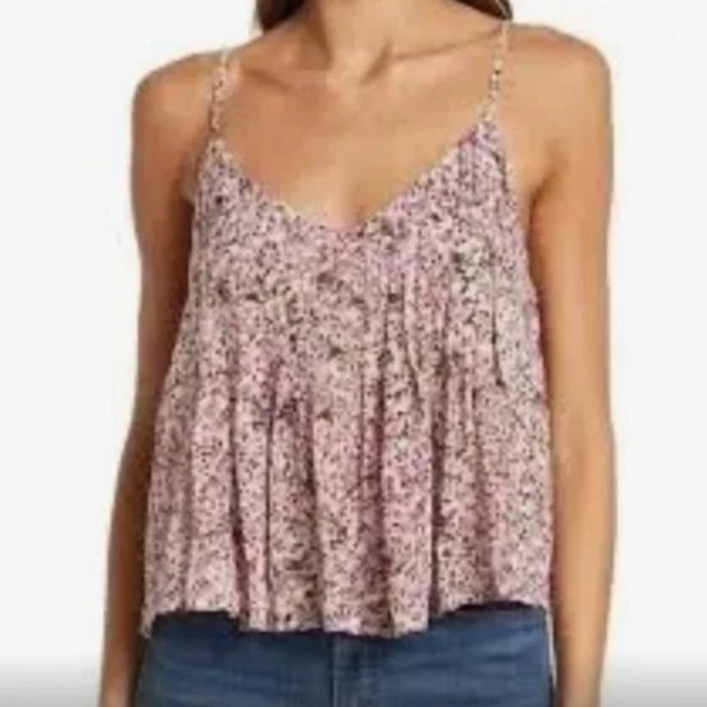Astr Lavender Floral Swing Top Sz XS NWOT